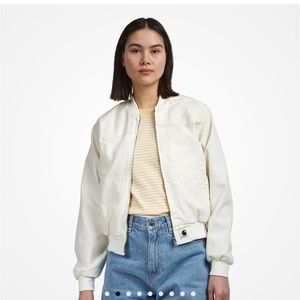 Carhartt WIP W' Santa Fe Bomber "Hudson" Stretch Canvas, 9.6 oz (Wax Rinsed)